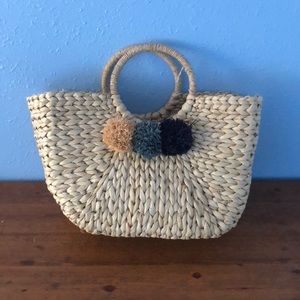 Bujibaha straw summer tote handmade NWOT bag